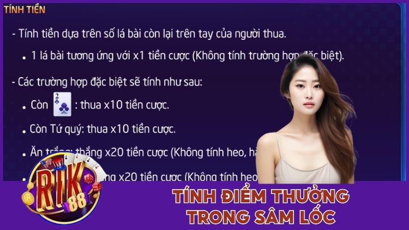 Sâm Rik88 - Học Ngay Luật Chơi Giúp Bạn Làm Chủ Ván Cược 3 Cách tính điểm thưởng trong Sâm Rik88