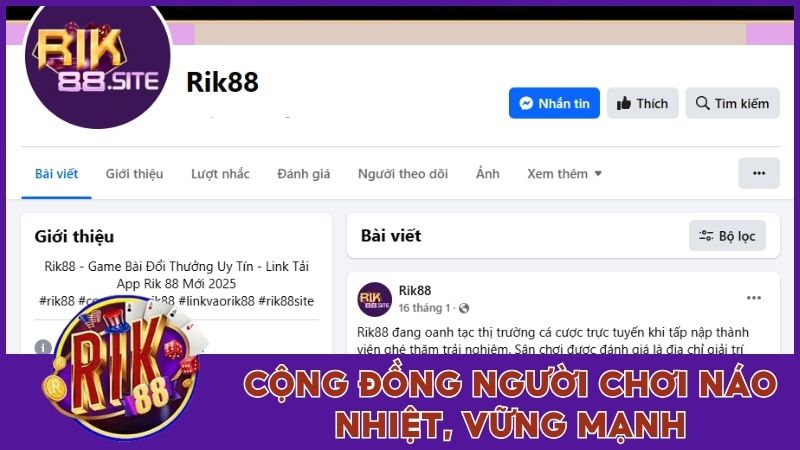 Giới Thiệu Rik88 - Nền Tảng Giải Trí Đỉnh Cao Đáng Chơi Nhất 2 Cộng đồng người chơi náo nhiệt, vững mạnh
