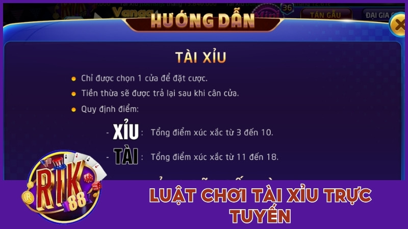 Tài Xỉu Rik88 - Trải Nghiệm Giải Trí Đỉnh Cao Mới Lạ 2 Luật chơi tài xỉu trực tuyến