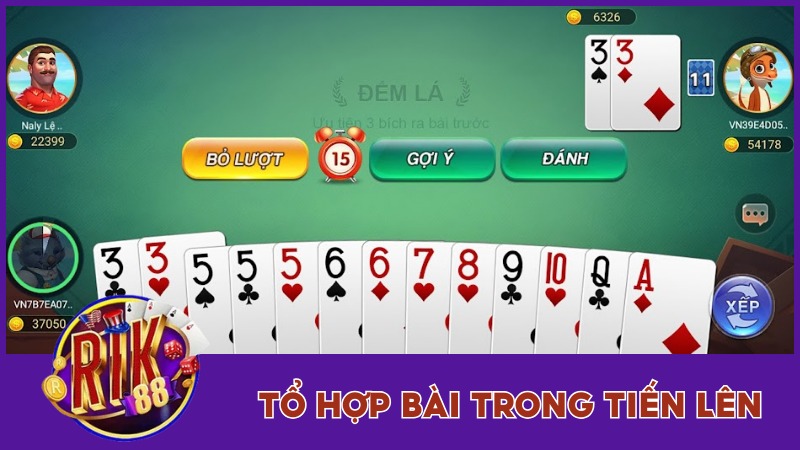 Những tổ hợp bài xuất hiện trong tiến lên