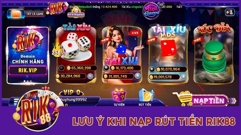 Nạp Rút Tiền Rik88 - Hướng Dẫn Chi Tiết Các Bước Thực Hiện 3 Thông tin quan trọng cần nắm để hoàn tất giao dịch