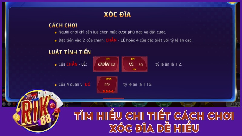 Xóc Đĩa Online Đẳng Cấp Tạo Trải Nghiệm Thú Vị Tại Rik88 2 Tìm hiểu chi tiết cách chơi xóc đĩa dễ hiểu